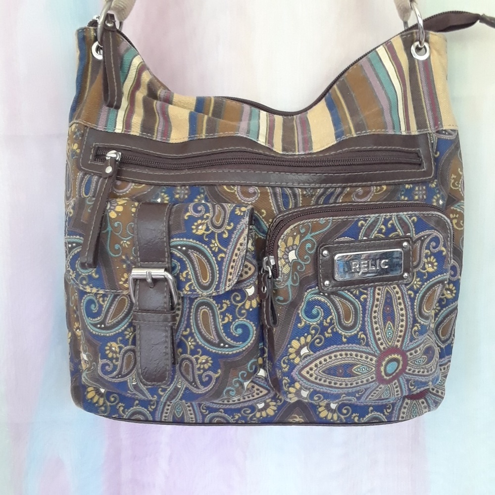 Relic Paisley & Stripes Crossbody/Shoulder Bag